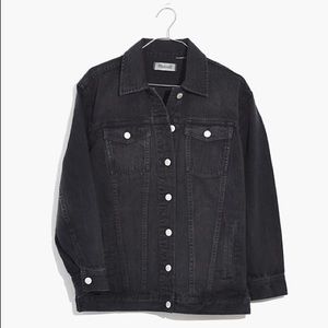 Madewell Oversized Black Denim Jacket